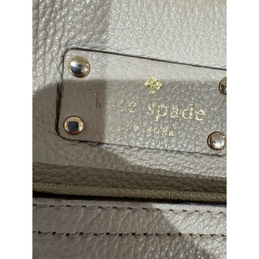 Kate Spade New York Crossbody Bag Womens Small Tan Beige Front Zip Pocket - Picture 2 of 6